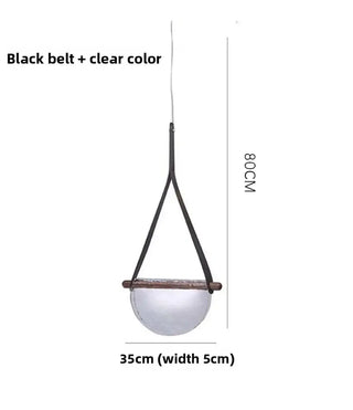 GALOPA Glass Leather Strap Ceiling Light – view 5