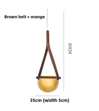 GALOPA Glass Leather Strap Ceiling Light – view 7