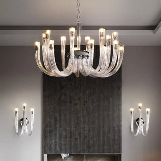 PLITRA Transparent Glass Metal Chic Refined Ceiling Light – view 2