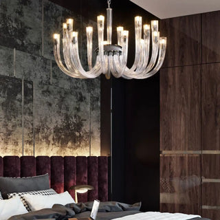 PLITRA Transparent Glass Metal Chic Refined Ceiling Light – view 4