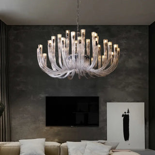PLITRA Transparent Glass Metal Chic Refined Ceiling Light – view 3