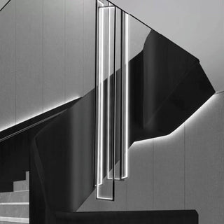 LOULE Vertical Black LED Frame Staircase Ceiling Light – view 6