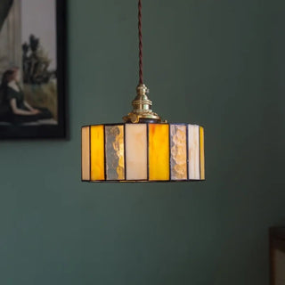 FYTYRE Vintage Glass and Copper Dazzling Ceiling Light – view 1
