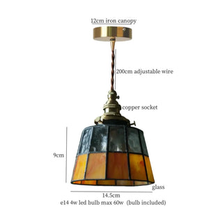 FYTYRE Vintage Glass and Copper Dazzling Ceiling Light – view 19