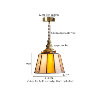 Vintage Ceiling Light – Copper Glass Pendant Lamp With Luxury Illumination