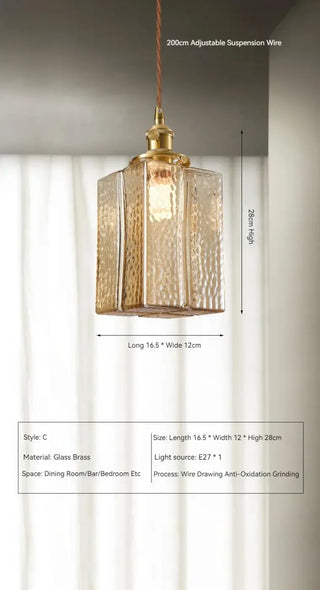 LAVIN Vintage Glass and Brass Ceiling Light – view 3