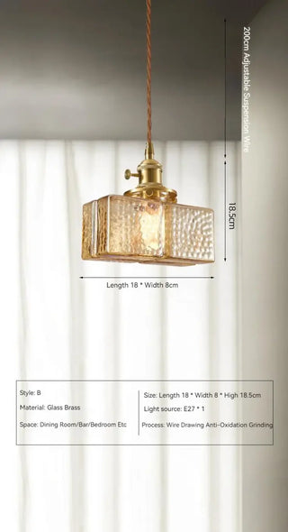 LAVIN Vintage Glass and Brass Ceiling Light – view 2