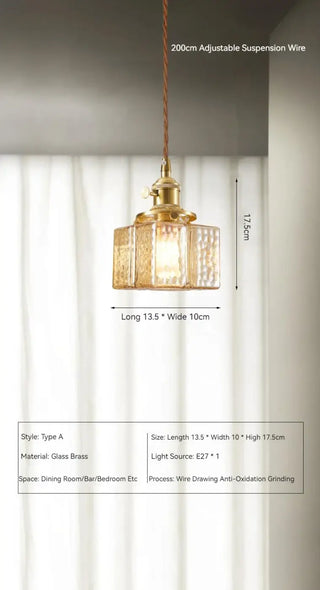 LAVIN Vintage Glass and Brass Ceiling Light – view 1