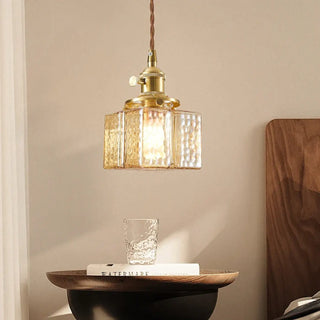 LAVIN Vintage Glass and Brass Ceiling Light – view 4