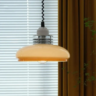 ANITA Vintage Cream Opaline Glass Retro Ceiling Light – view 2