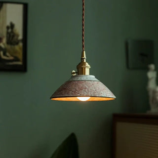 RAMI Handmade Ceramic Twisted Cord Ceiling Light – view 3