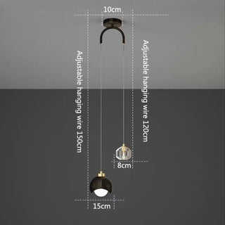 DUO Black and Gold Modern Ceiling Light – view 6