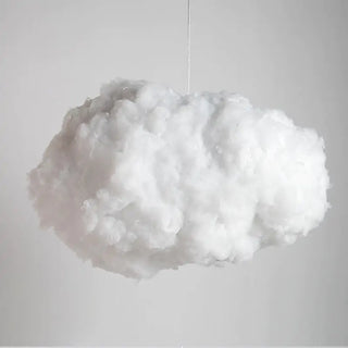Fluffy cloud pendant light in nursery — warm glow cotton ceiling fixture