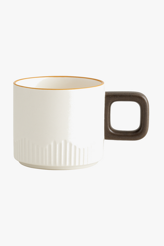 vintage wood coffee cup