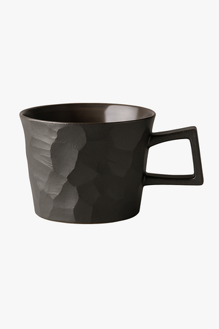 rustic ceramic coffee cup