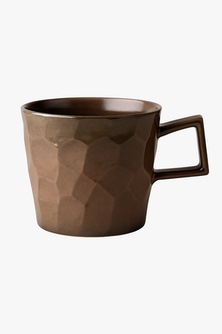 rustic ceramic coffee cup