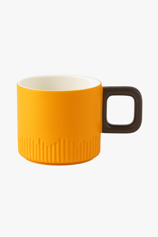 Vintage ceramic espresso cup with wooden handle, 60 ml