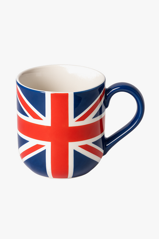 union jack-motif ceramic teapot with infuser