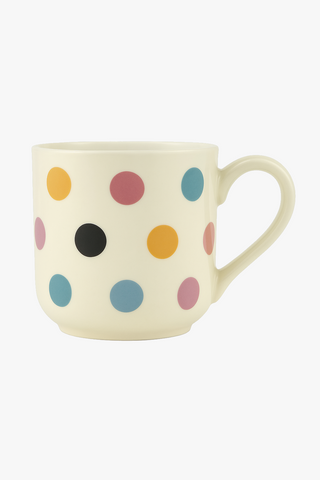 polka-dot-motif ceramic teapot