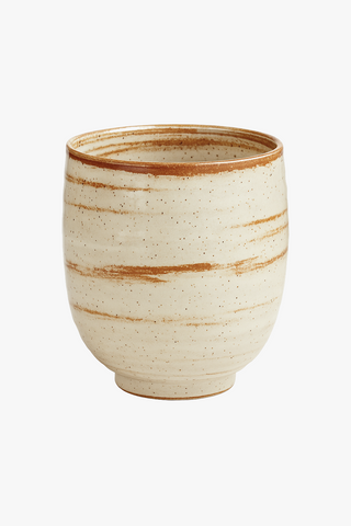 Japanese coarse-pottery handmade tea master cup, under-glaze