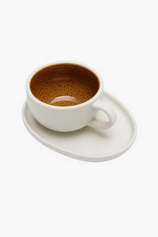 ceramic coffee cup with saucer