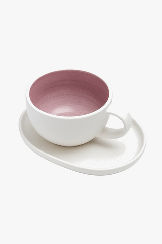 ceramic coffee cup with saucer