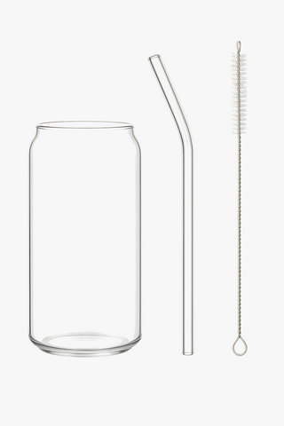 borosilicate glass cup with lid