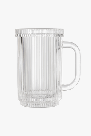 glass cup with lid