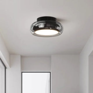 Vintage compact acrylic ceiling lamp, warm glow LED fixture
