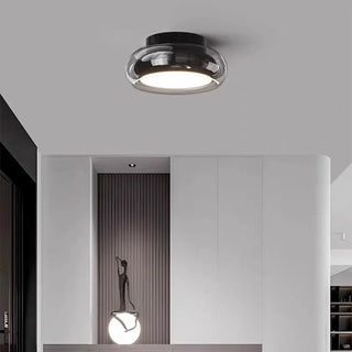 Vintage acrylic ceiling lamp, compact warm LED ceiling light