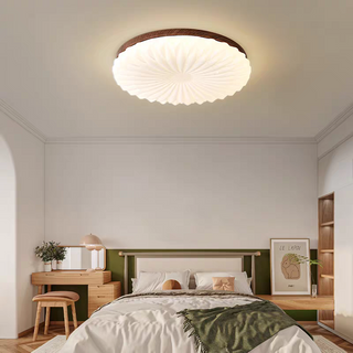 Cream flush mount French ceiling light, modern LED design