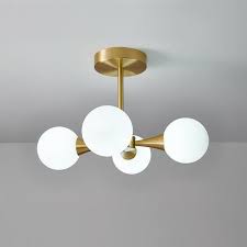 LED Hanging Ceiling Light – White Glass Chandelier With Milky Spheres Elegant Design