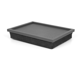 calfskin suede tray pinetti luxurious leather serving tray breakfast in bed front view