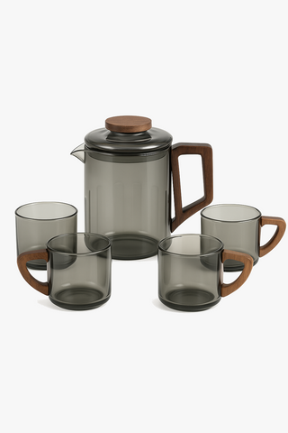 glass teapot & cups