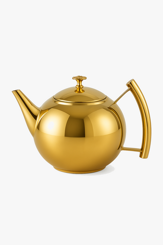 stainless steel teapot with infuser