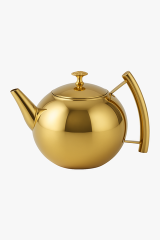 stainless steel teapot with infuser
