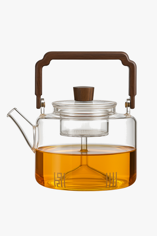 glass teapot with filter