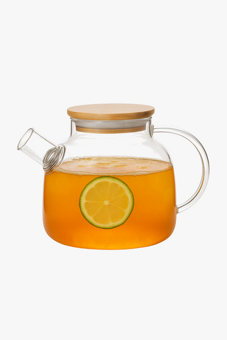 glass teapot with filter