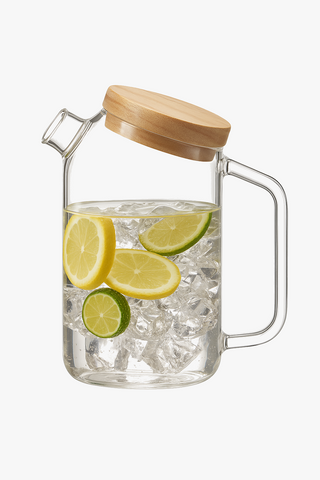 floral-motif glass kettle