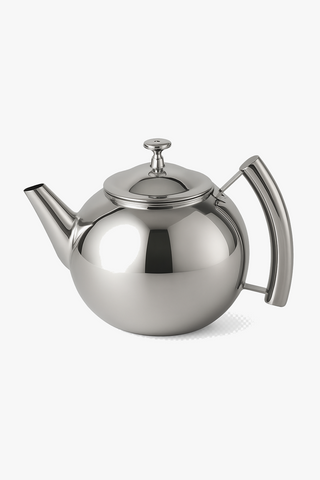 stainless steel teapot with infuser