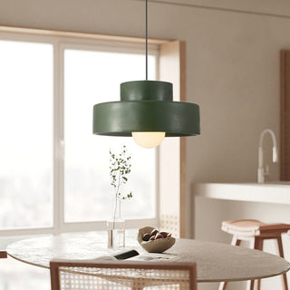 Cylindrical pendant lamp — geometric Nordic kitchen fixture