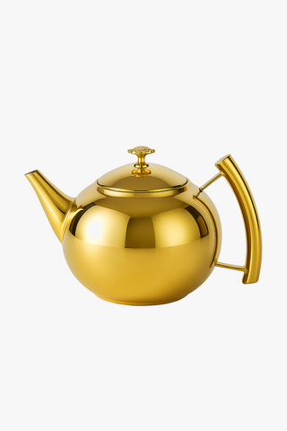 stainless steel teapot with infuser
