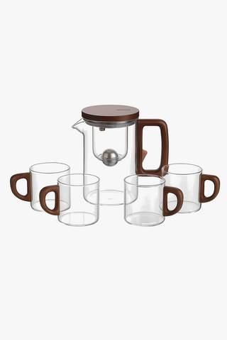 glass teapot with infuser