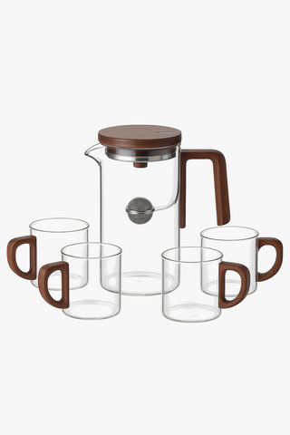 glass teapot with infuser