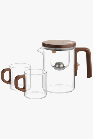 glass teapot with infuser