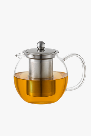 glass teapot with infuser