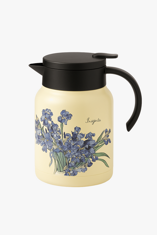 insulated panda-motif stainless steel teapot