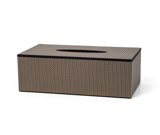 rectangular magnetic lid luxury tissue box oval cutout holder front view