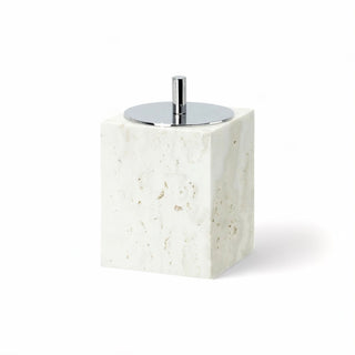 Travertine Bathroom Set – Durable Stone Decor | Soap Dispenser & Toothbrush Holder
