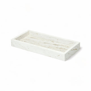 Travertine Bathroom Set – Durable Stone Decor | Soap Dispenser & Toothbrush Holder